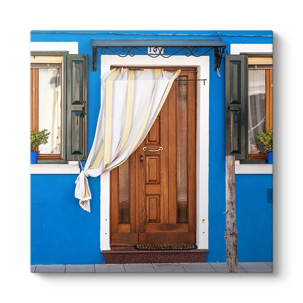 Burano Adası Evleri Tablosu - Model 3